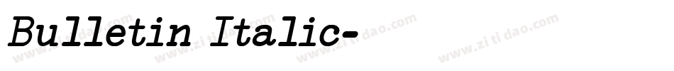 Bulletin Italic字体转换